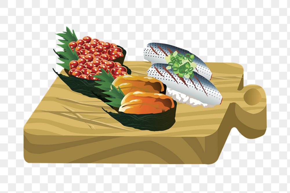 Sushi plate png sticker, Japanese | Free PNG - rawpixel