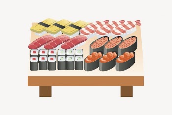 Sushi platter clipart, Japanese food | Free Photo - rawpixel