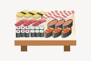 Sushi platter clipart, Japanese food | Free PSD - rawpixel