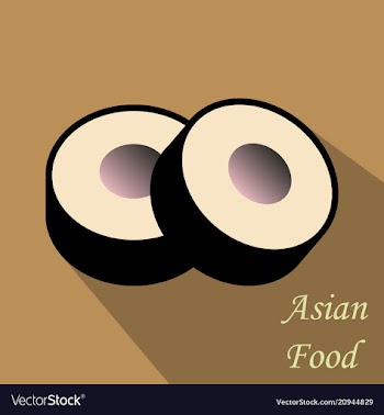Sushi roll concept of snack susi exotic nutrition vector image