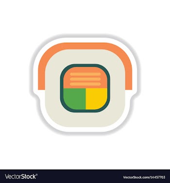 Sushi roll piece japanese food sushi roll with vector image