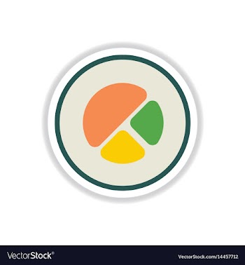 Sushi roll piece japanese food sushi roll with vector image