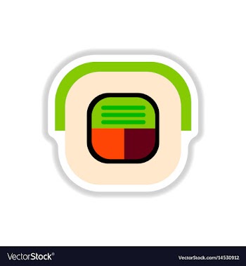 Sushi roll piece japanese food sushi roll with vector image