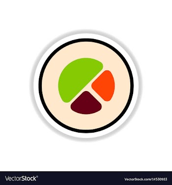 Sushi roll piece japanese food sushi roll with vector image