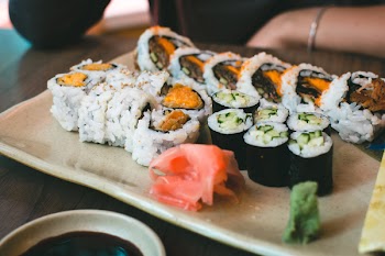 Sushi yam california rolls 