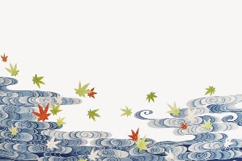 Susoshiki with maple leaves in the Tatsuta | Free PSD Illustration - rawpixel