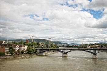 Suspension Bridge Connecting Town
