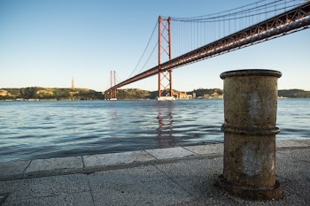 Suspension Bridge over Body of Water