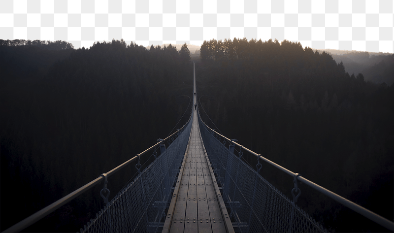 Suspension bridge png border sticker, | Free PNG - rawpixel