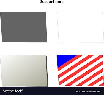 Susquehanna Map Icon Set vector image