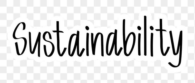 Sustainability png word sticker typography, | Free PNG - rawpixel