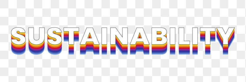 Sustainability png word sticker typography, | Free PNG - rawpixel