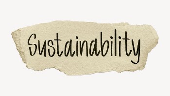 Sustainability word sticker, ripped paper | Free PSD - rawpixel