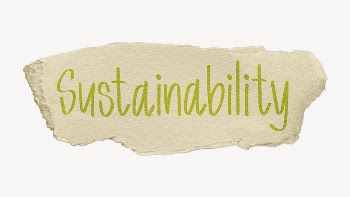 Sustainability word sticker, ripped paper | Free PSD - rawpixel