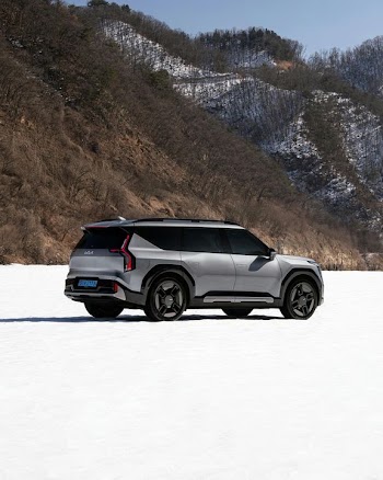 SUV on Snowy Landscape