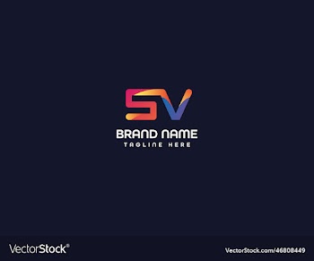 sv modern letter logo