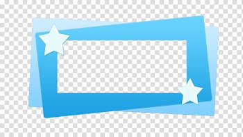 [SV/PS] Blue Ombre Star Border, blue frame transparent background PNG clipart