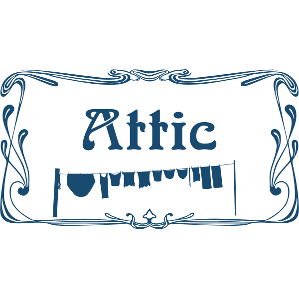 SVG 039039Attic039039 door sign