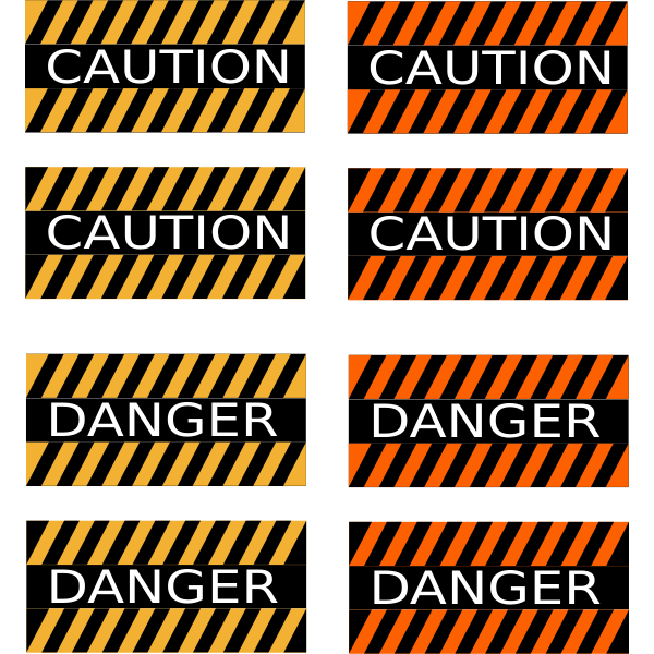SVG 039039Caution039039 and 039039danger039039 signs