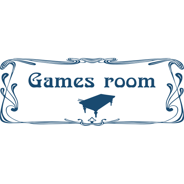 SVG 039039Games room039039 door sign