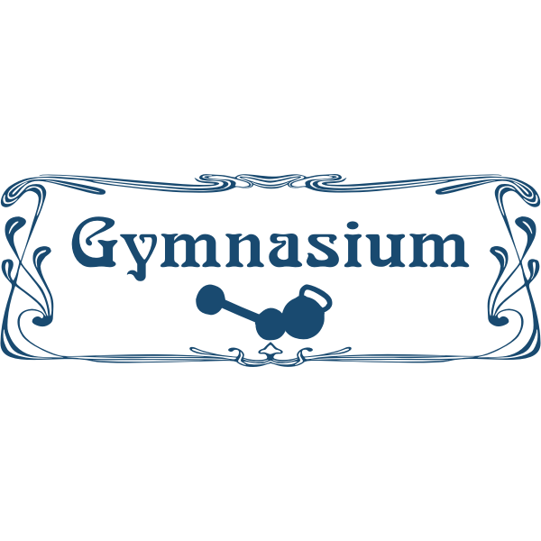 SVG 039039Gymnasium039039 door sign