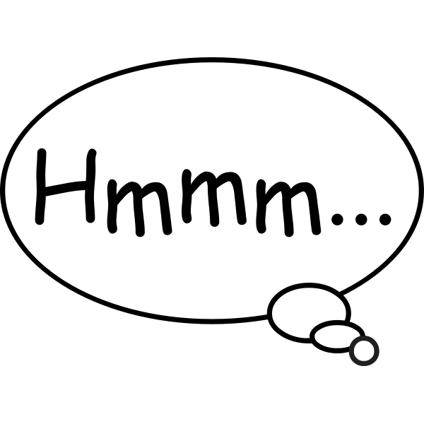 SVG 039039Hmmm039039 speech bubble