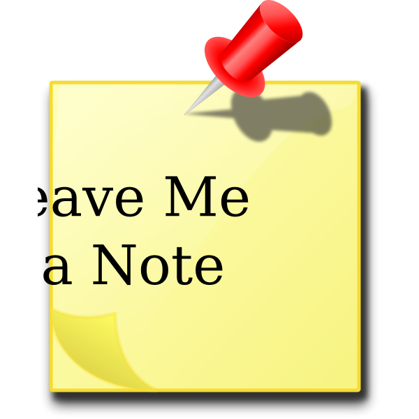 SVG 039039Leave Me A Note039039 Message