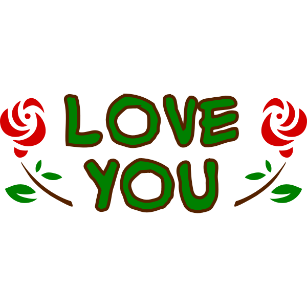 SVG 039039Love you039039 vector image