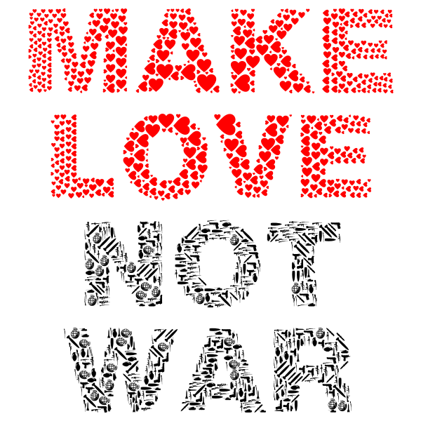 SVG 039039Make Love Not War039039 vector image