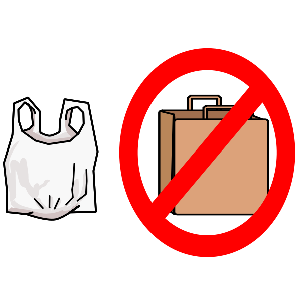 SVG 039039No paper bags039039 allowed