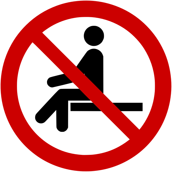 SVG 039039No sitting here039039 symbol