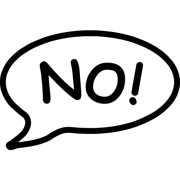 SVG 039039No039039 speech balloon