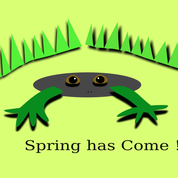 SVG 039039Spring has come039039 with frog