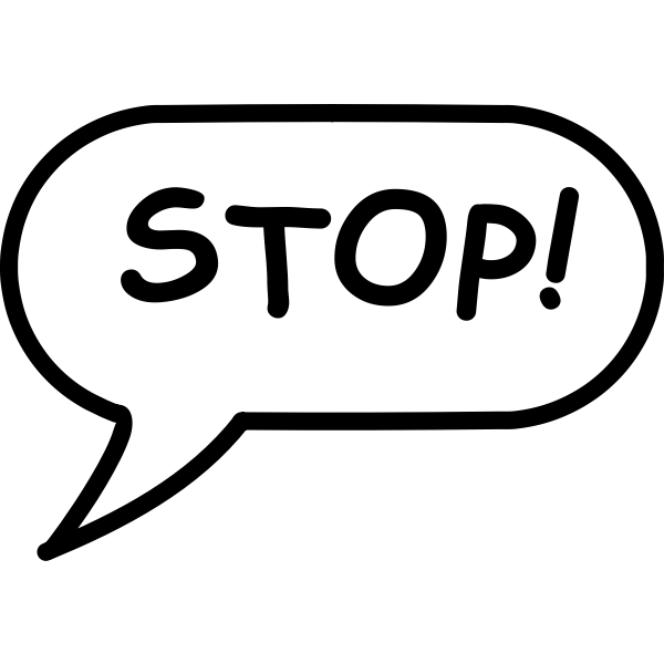 SVG 039039Stop039039 speech bubble