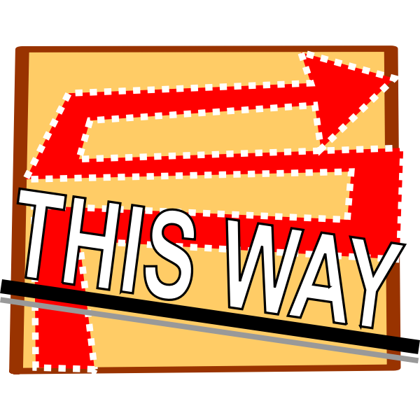 SVG 039039This way039039 light sign
