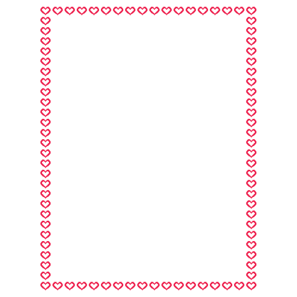 SVG 1-Bit Hearts Red