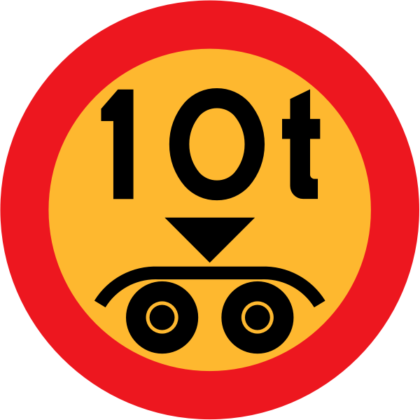 SVG 10 ton payload vector road sign