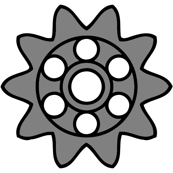SVG 10-tooth cogwheel