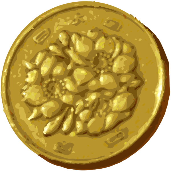 SVG 100 Yen coin