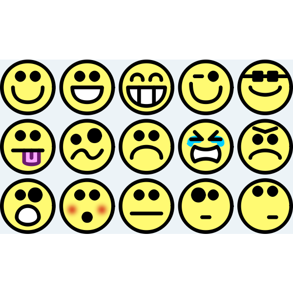 SVG 15 small smilies