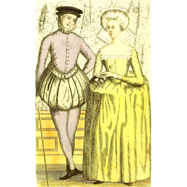 SVG 16th century fashion image