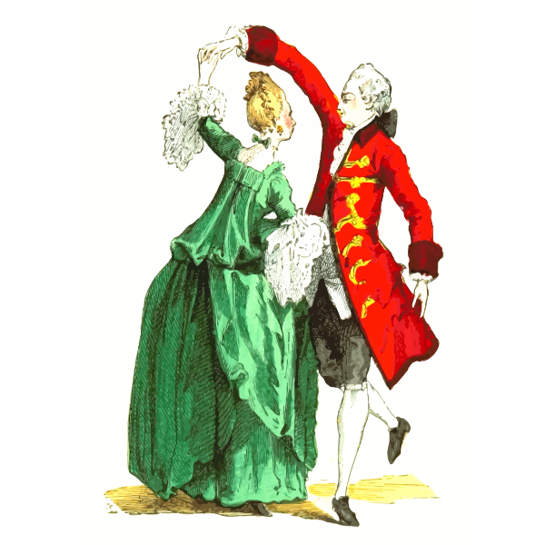 SVG 18th century French ballroom costumes