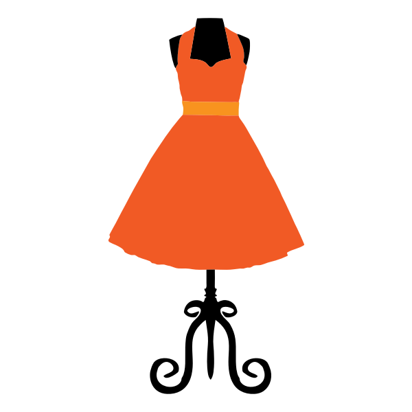 SVG 1950s vintage dress stand