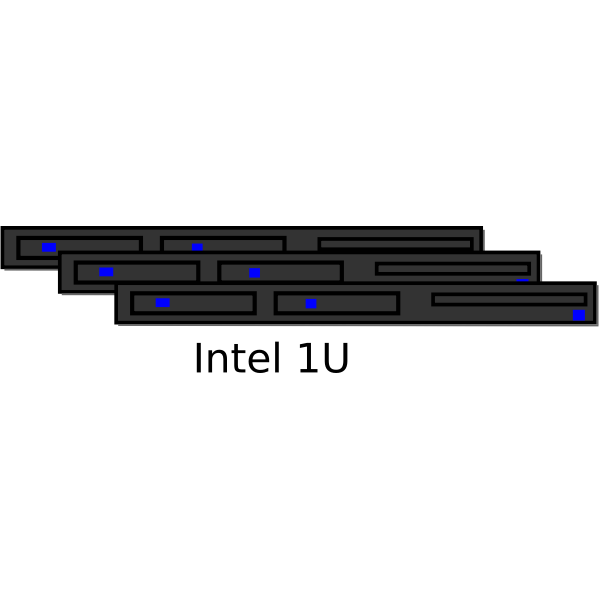 SVG 1U server pool vector drawing