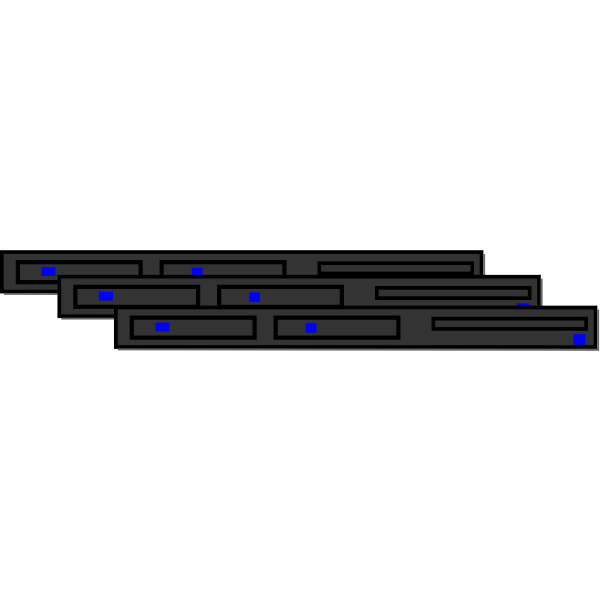 SVG 1U server pool vector illustration