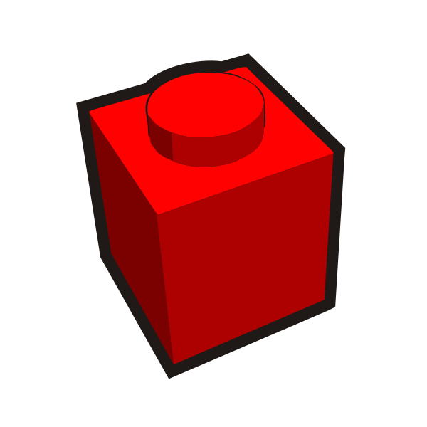 SVG 1x1 kid039s brick element red vector image