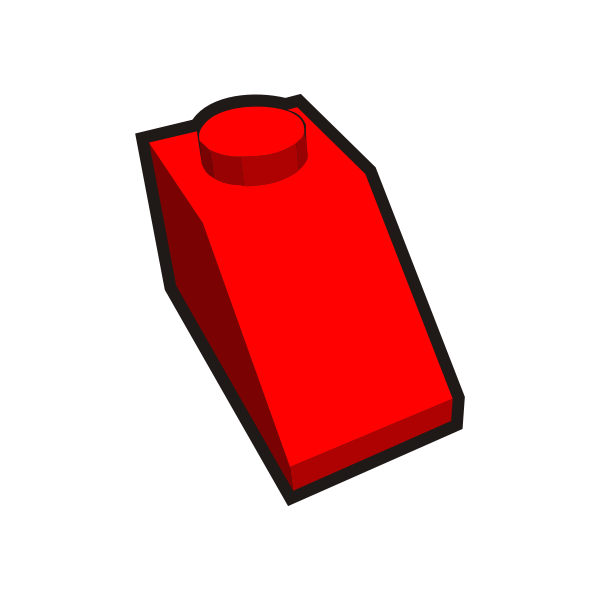 SVG 1x1 tilted kid039s brick element red vector drawing