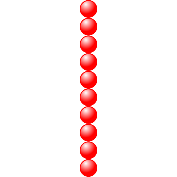 SVG 1x10 red balls