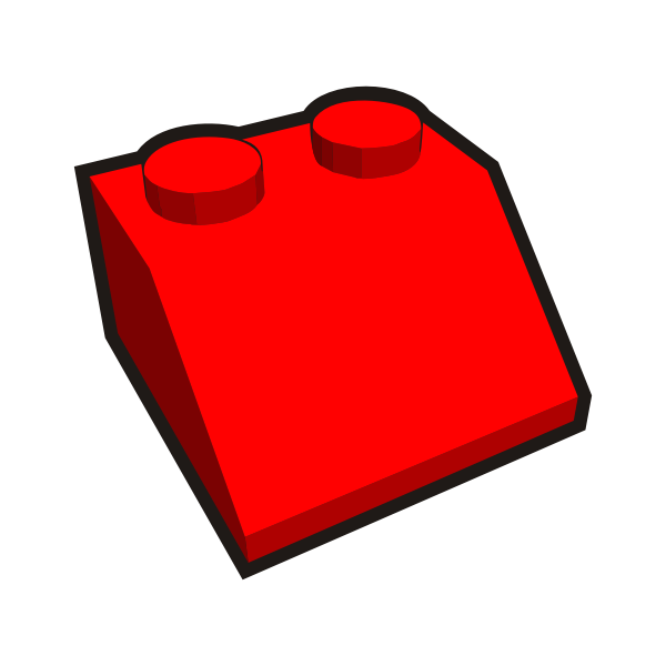 SVG 1x2 tilted kid039s brick element red vector drawing