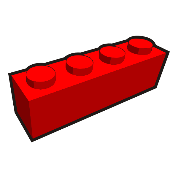 SVG 1x4 kid039s brick element red vector drawing
